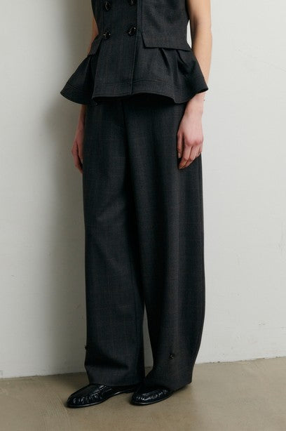Anjou Trousers, Dark grey melange