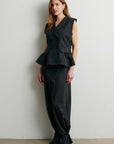 Anjou Trousers, Dark grey melange