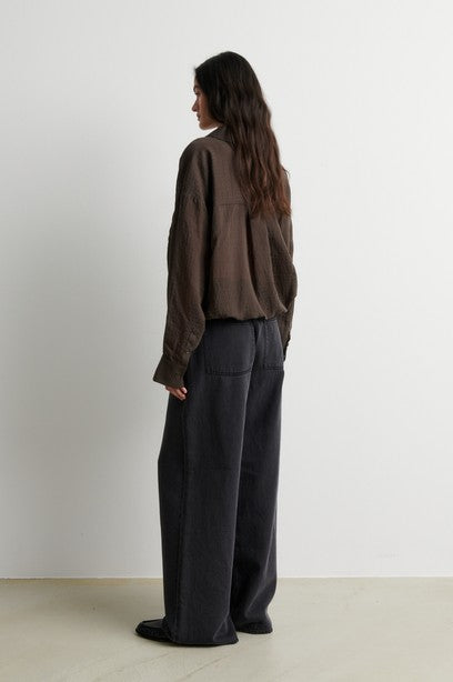 Valaia Shirt, Black Olive