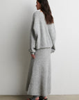 Pollenza Knit Pullover, Light Grey Melange