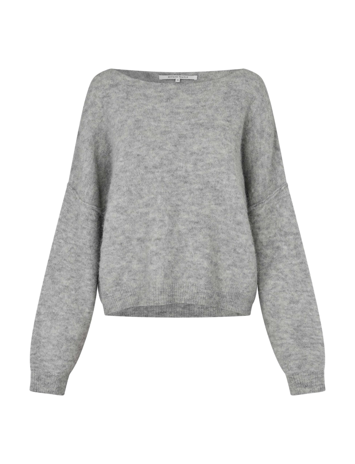 Pollenza Knit Pullover, Light Grey Melange