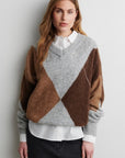 Forca Knit V-Neck, Light Grey Melange
