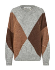 Forca Knit V-Neck, Light Grey Melange