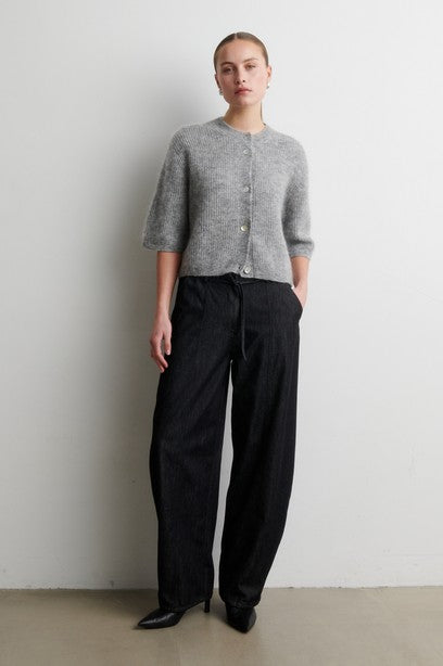 Dera Denim Cargo Trousers, Black