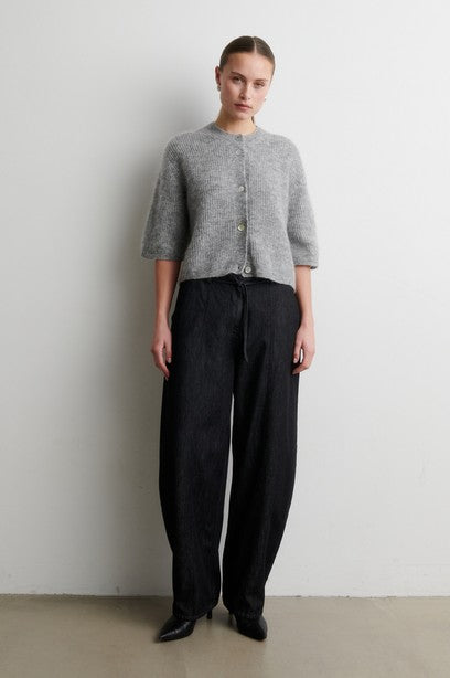 Dera Denim Cargo Trousers, Black