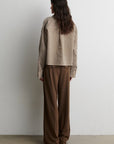 Vena Cropped Shirt, Camel