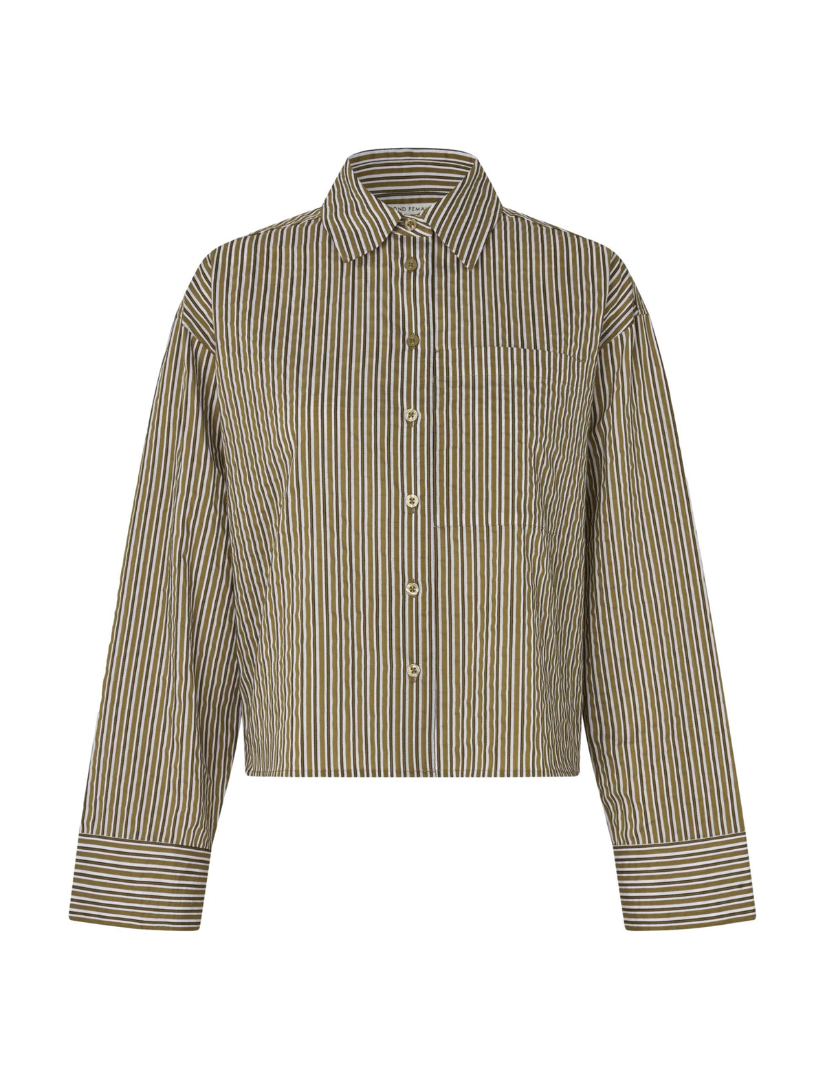 Vena Cropped Shirt, Camel