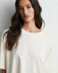 Vaccara Lace Tee, Egret