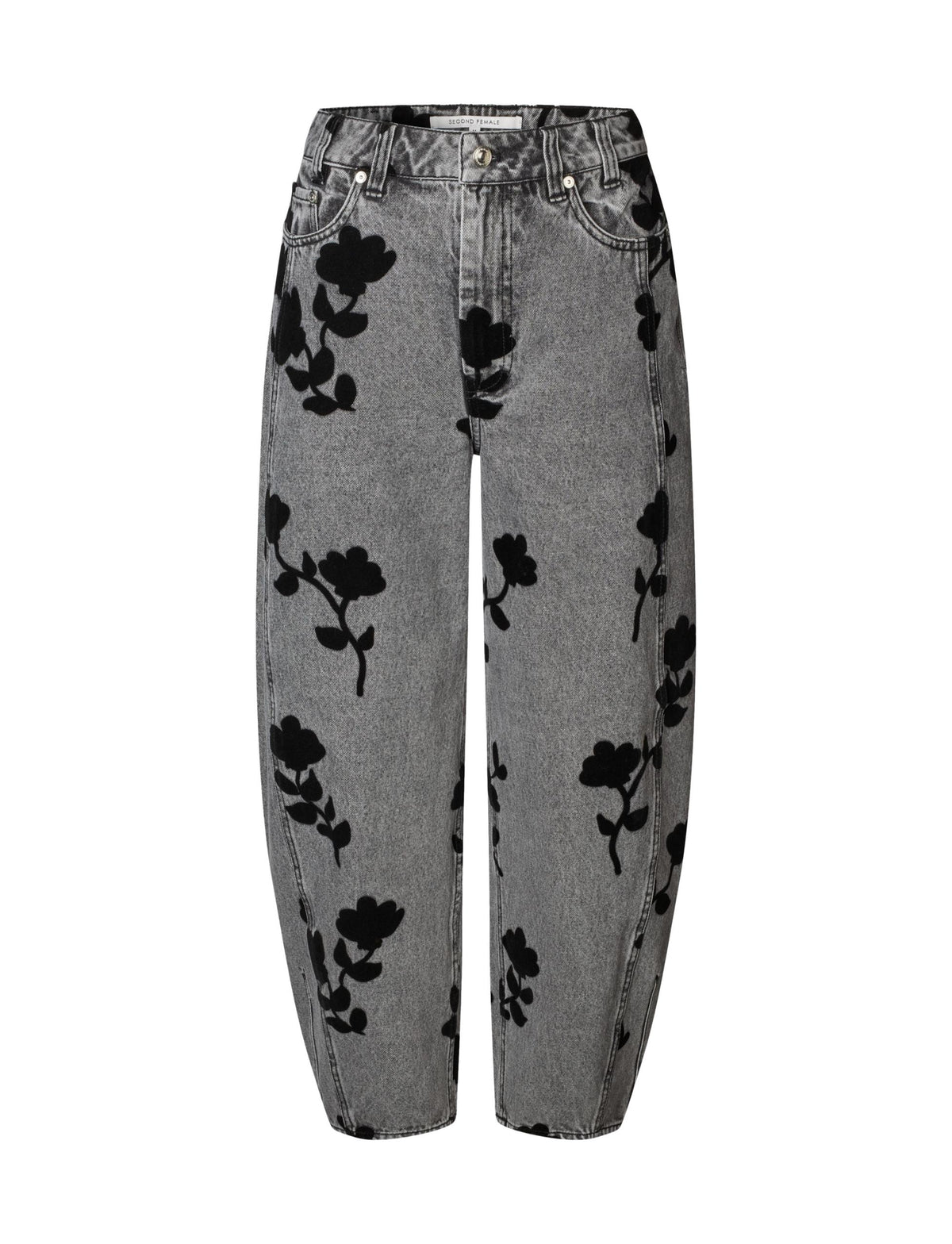 Lawrissa Denim Barrel Jeans, Denim Grey