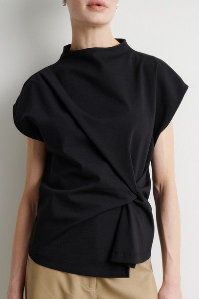 Arkai Drape Top, Black