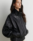 Aluka Leather Jacket, Black