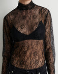 Luria LS Lace Tee, Black
