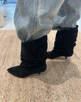 Drape Booties, Black