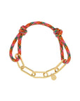 Armband met XL opengewerkte bedel / multicolori