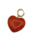 Heart Copper Pendant, Red
