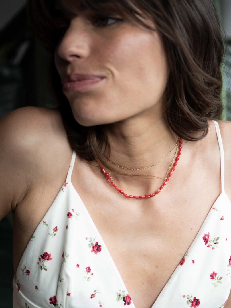 Schelpenketting / rood