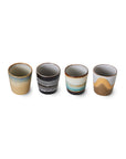 70s ceramics: egg cups granite (set of 4)