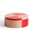 Tin Container Round, Red en Soft Pink