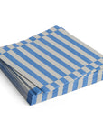 Pattern Napkins, Set of 20 Lunch, Grey en Blue Pillar Stripe