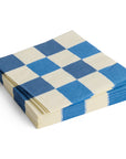 Pattern Napkins, Set of 20 Lunch, Off-white en Dark Blue Check