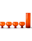 Funky orange glassware (set)