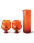 Funky orange glassware (set)