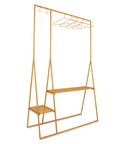 Kledingrek, CLOTHING RACK WITH HANGER/HOOK SET, GINGER ORANGE