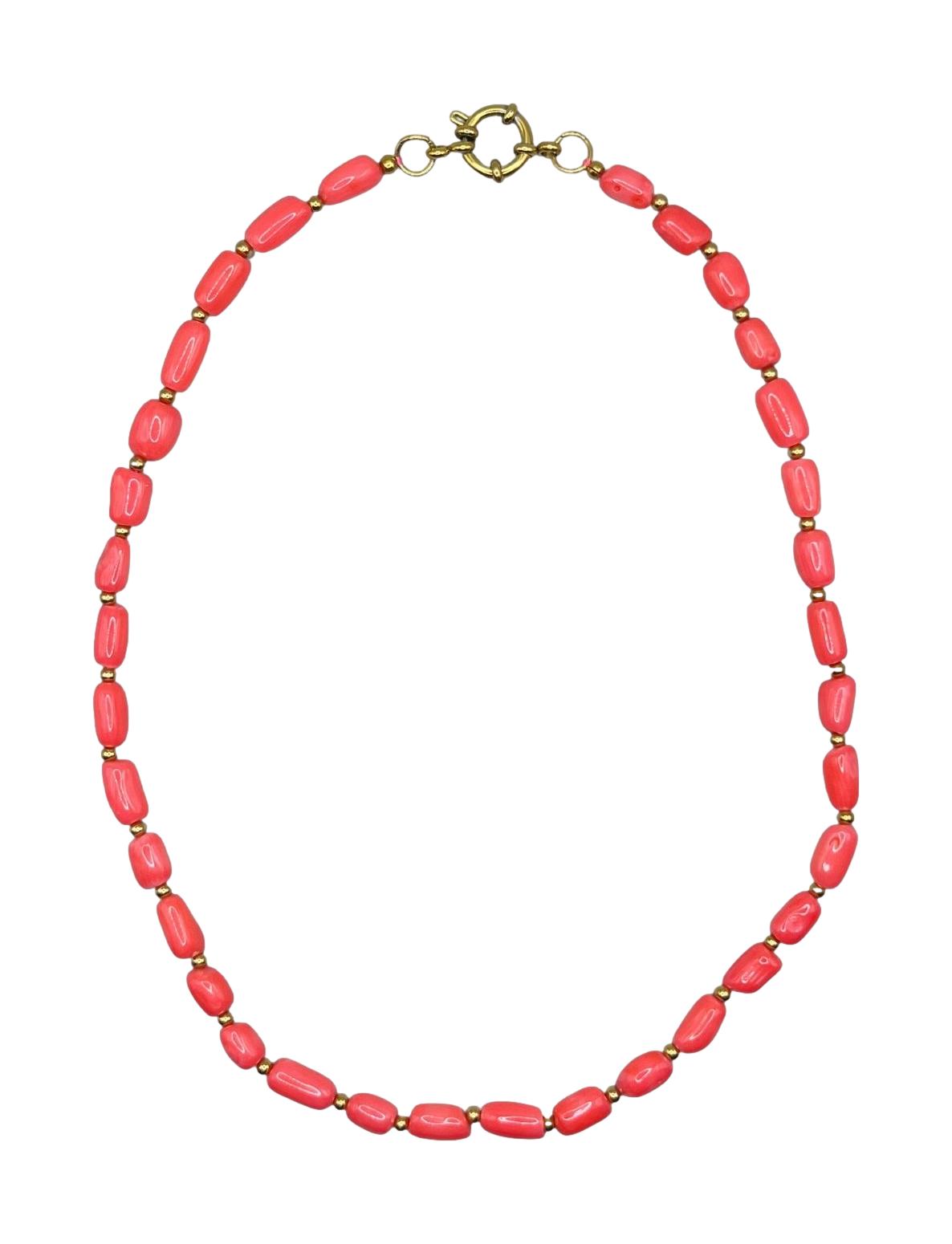 Ketting, Tommy Gold Pink Necklace