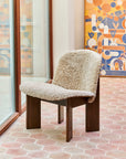 Chisel Lounge Chair Walnut Sheepskin