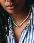 Ketting, Flint Green Necklace