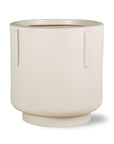 Footed pot earthenware cream