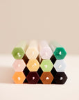 Hexagon kaarsen set van 4 Pastel