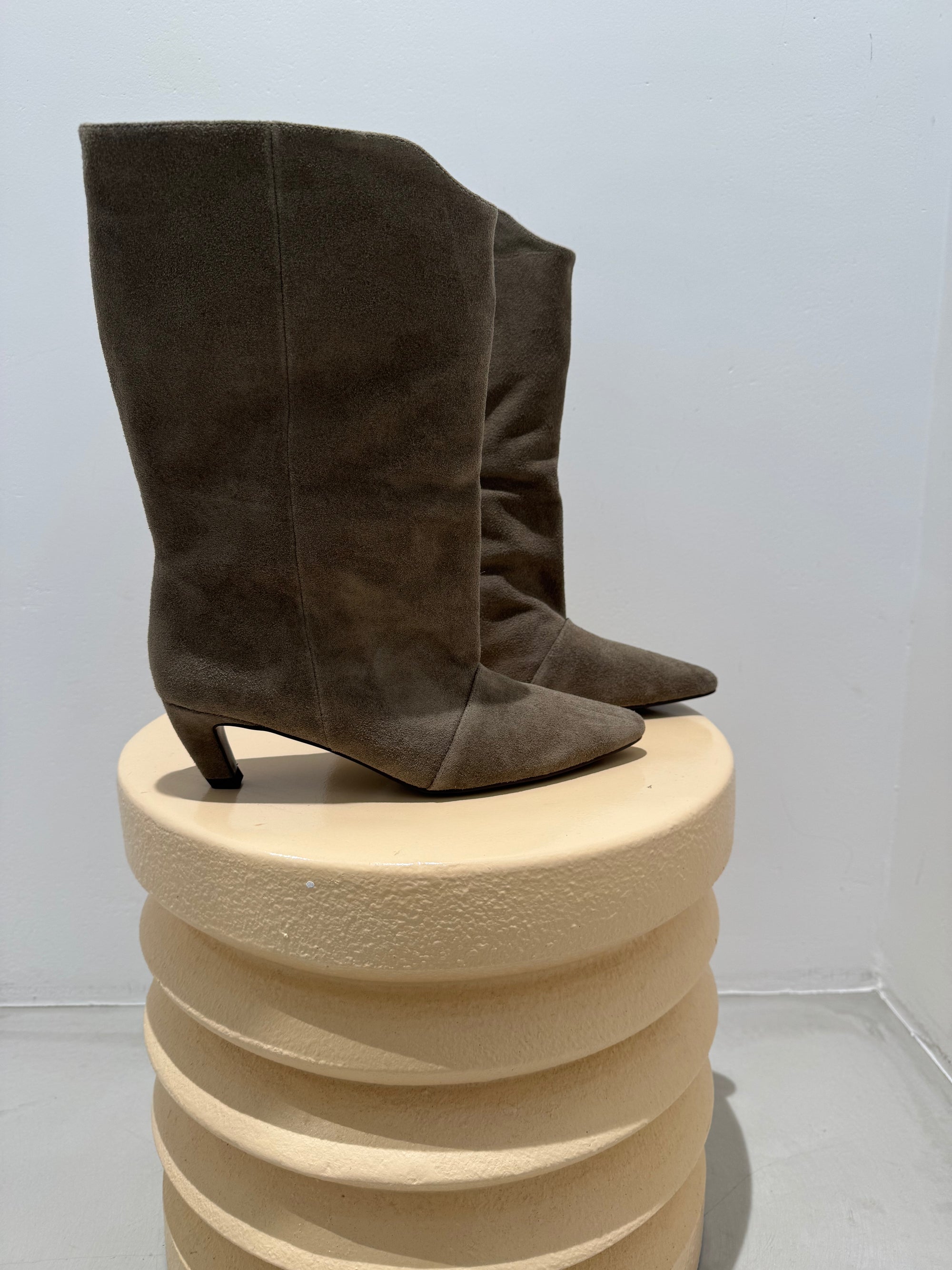 Naroa Booties, Olive Green