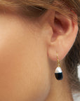 Oorbel, 1 stuk, Lulu Baroque, ear stud, zwart