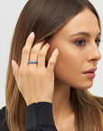 Ring, Color Ring, blauw, maat 57