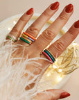 Ring, Color Ball Ring, goud, maat 52