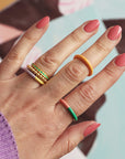 Ring, Color Ball Ring, goud, maat 52