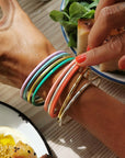 Armband, Color Bangle, groen, maat 65