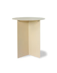 Metal side table round cream