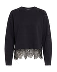 PCTora GRS Lace Long Sleeve Sweat, Black