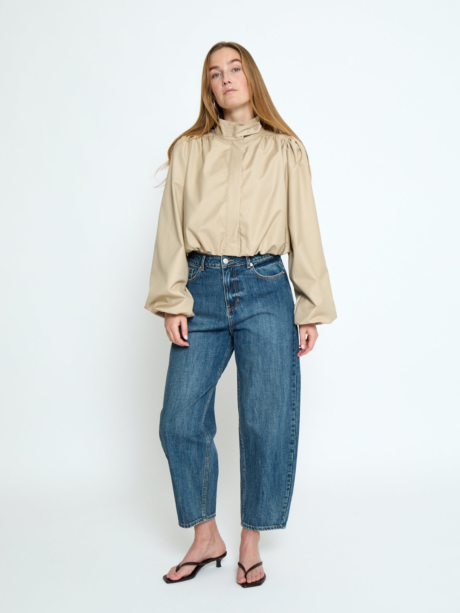 PCNamira Denim Pant, Mid-blue Denim