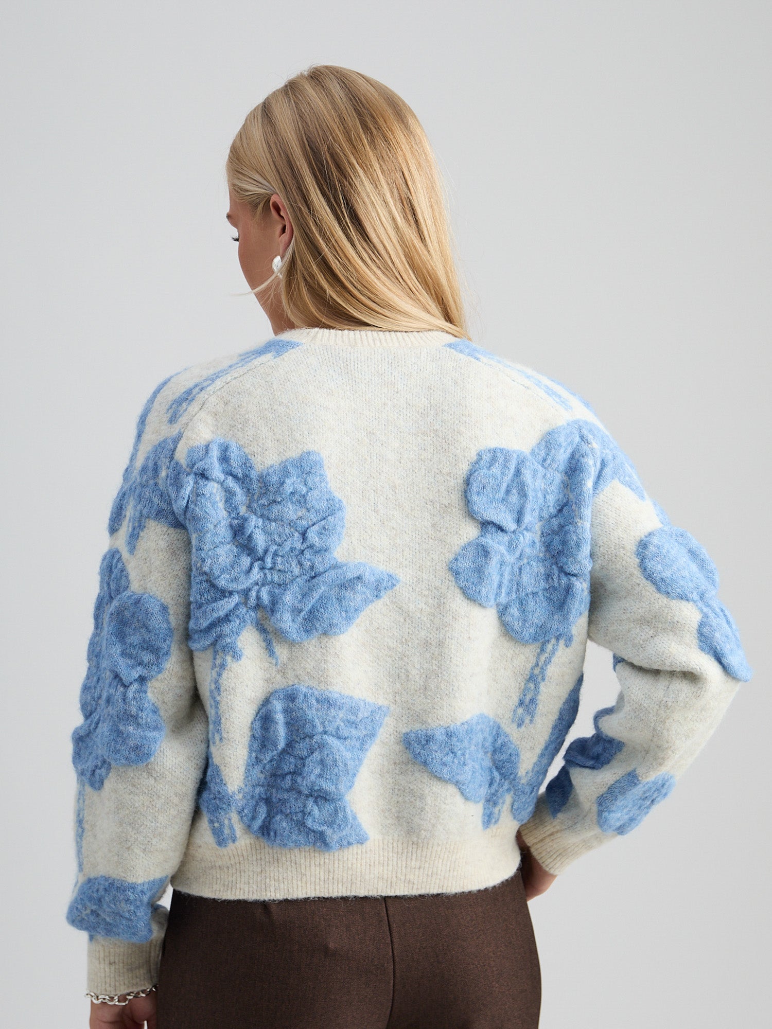 PCSine GRS RWS Knit Pullover, Fog Sand Jacquard