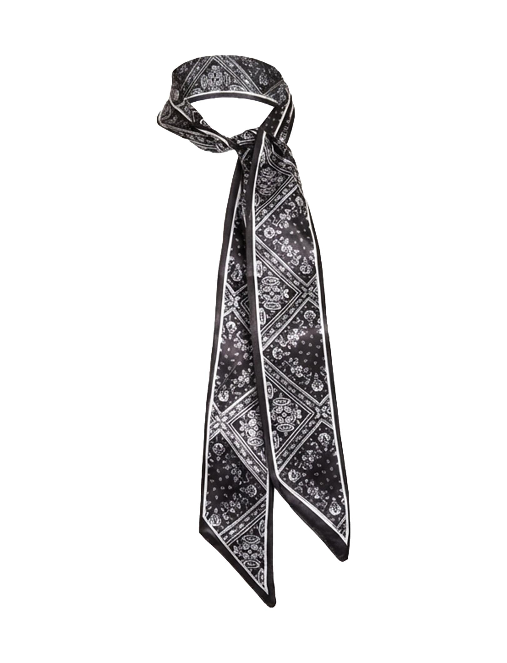PCPaisley Tie Scarf Black print
