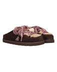 Marron Cori Mules, Dark Brown