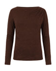 Leya sparkle top, Chocolate brown