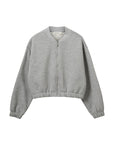 KatieSW Sweat Bomber Jacket, Grey Melange