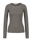 SNOS433 Top L/S Black Striped