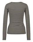 SNOS433 Top L/S Black Striped