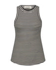 SNOS434 Top Dark Grey Striped