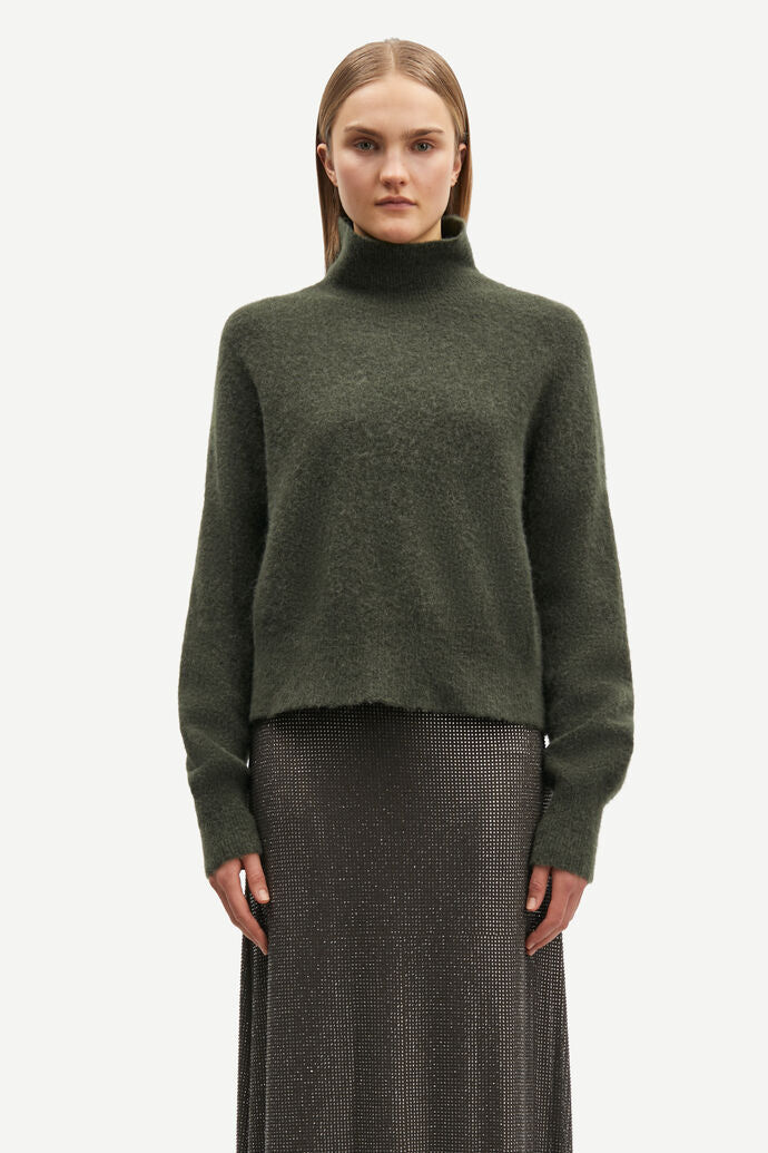 Lette Lys-Samsoe Samsoe-Nola Turtleneck-Forest Night